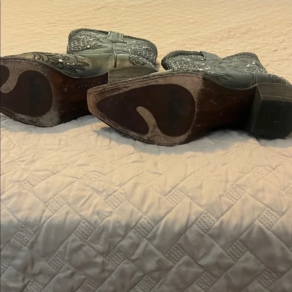 Corral Black Studded Heeled Boots - Picture 3 of 7